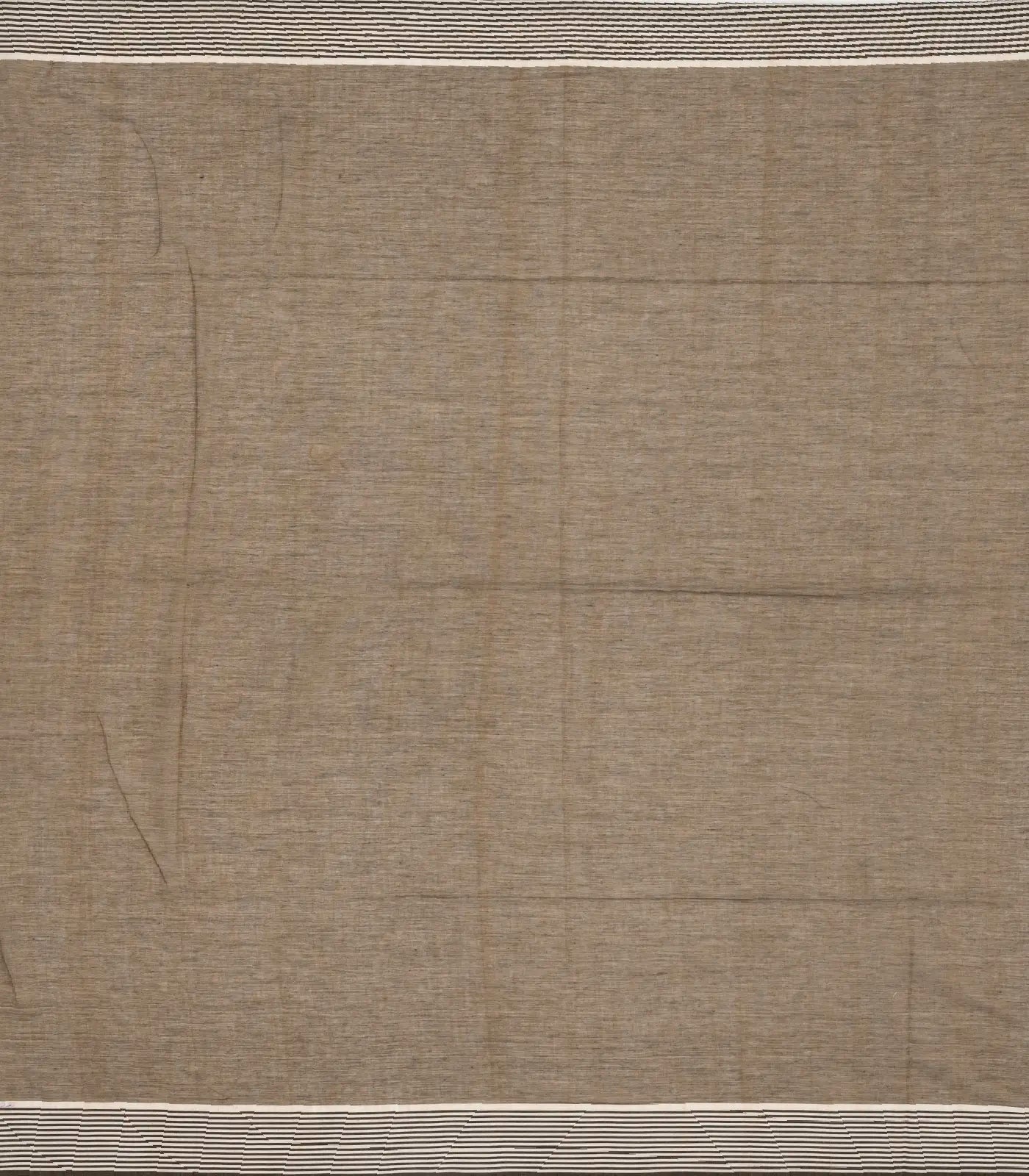 Dark Grey Handloom Bengal Cotton Saree With Floral Buttas