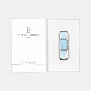 Ariane Women Quartz Blue Dial Analog Leather Watch 049D666