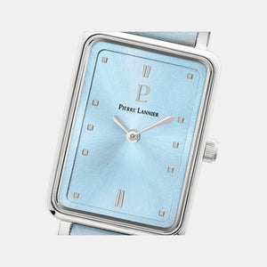 Ariane Women Quartz Blue Dial Analog Leather Watch 049D666