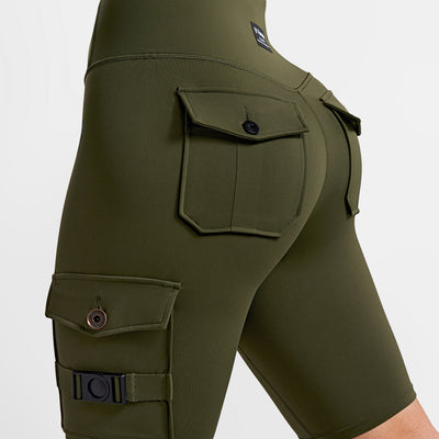 Active Cargo Shorts - Dark Olive Green