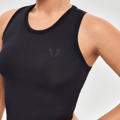 Round Neck Sports Tank - Black