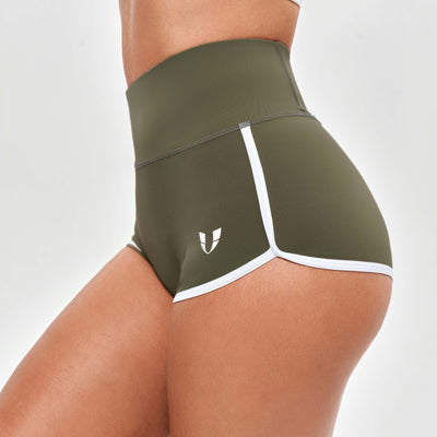 High Waist Short Shorts - Moss Green