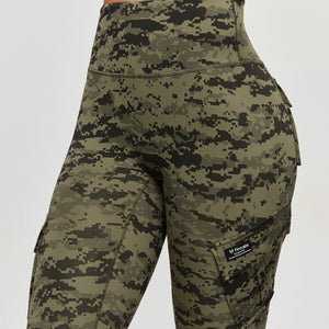 Solo Cargo Leggings - Army Green Camo