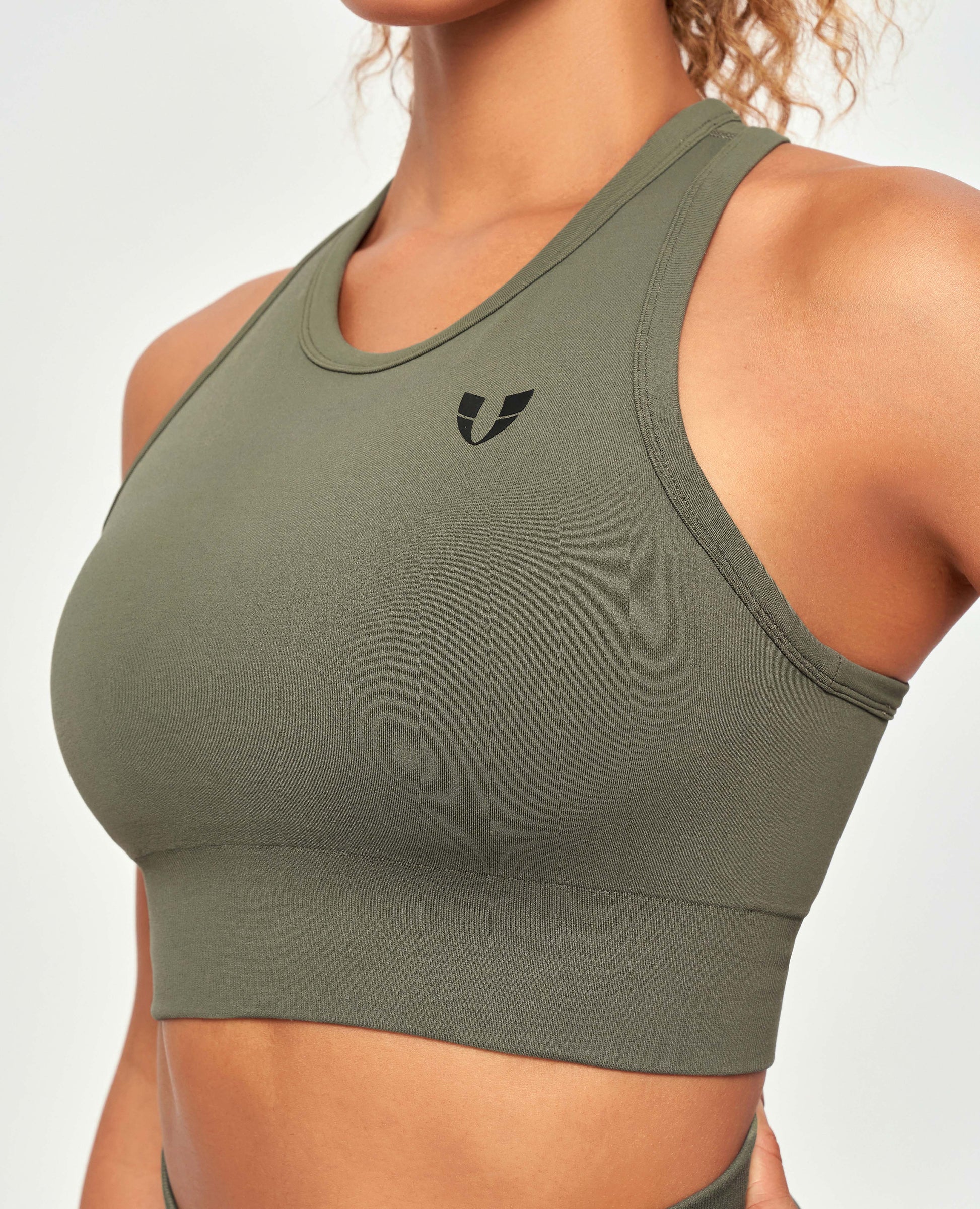 Seamless Padded Tank - Olive Green