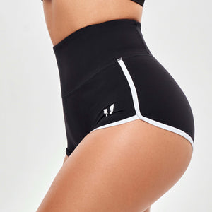 High Waist Short Shorts - Black