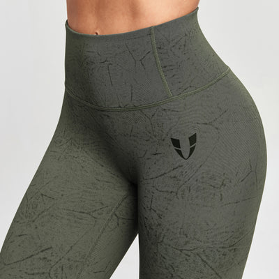 Scrunch Butt Leggings - Moss Green Tie Dye
