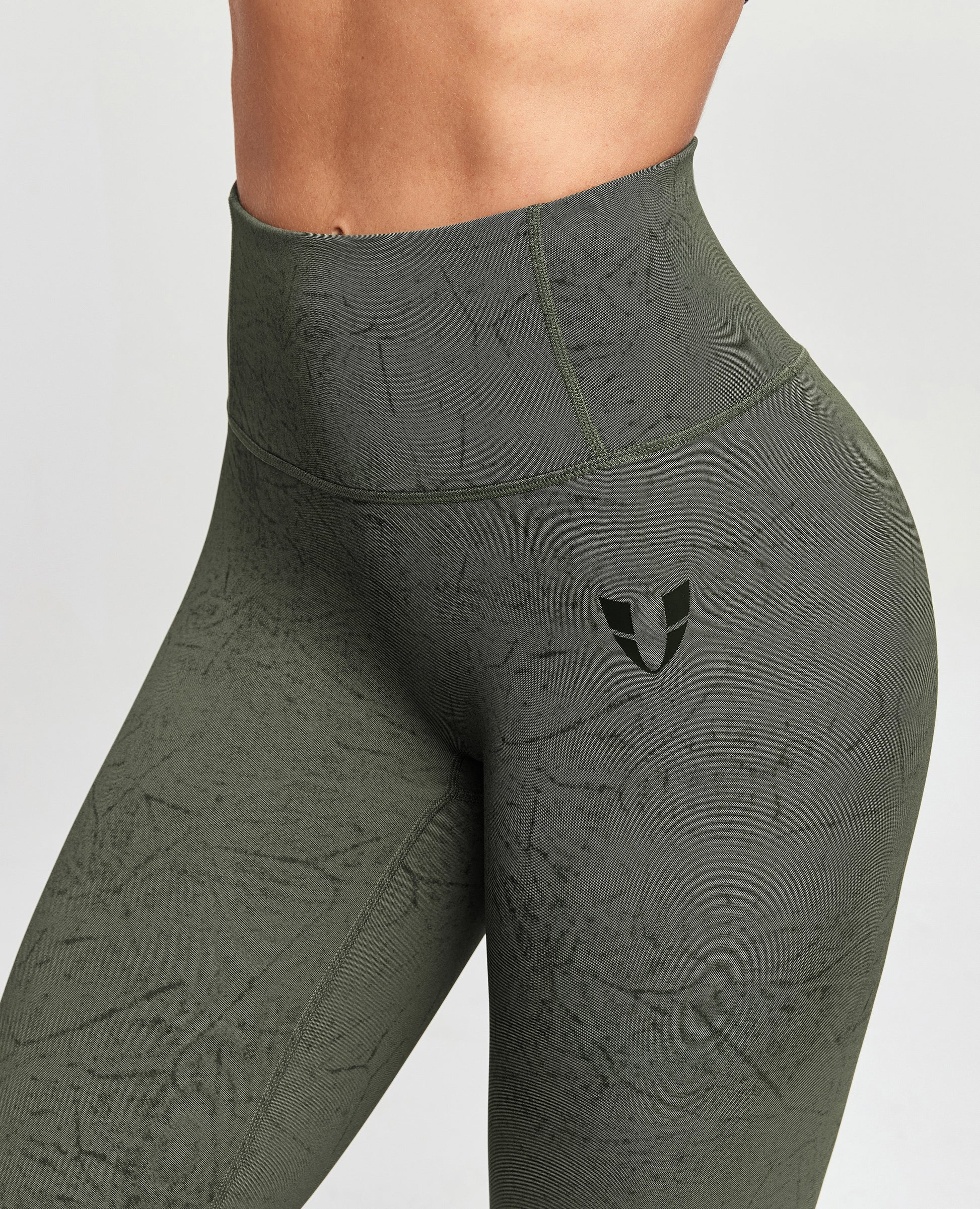 Scrunch Butt Leggings - Moss Green Tie Dye