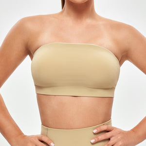 Strapless Sports Bra - Khaki Yellow