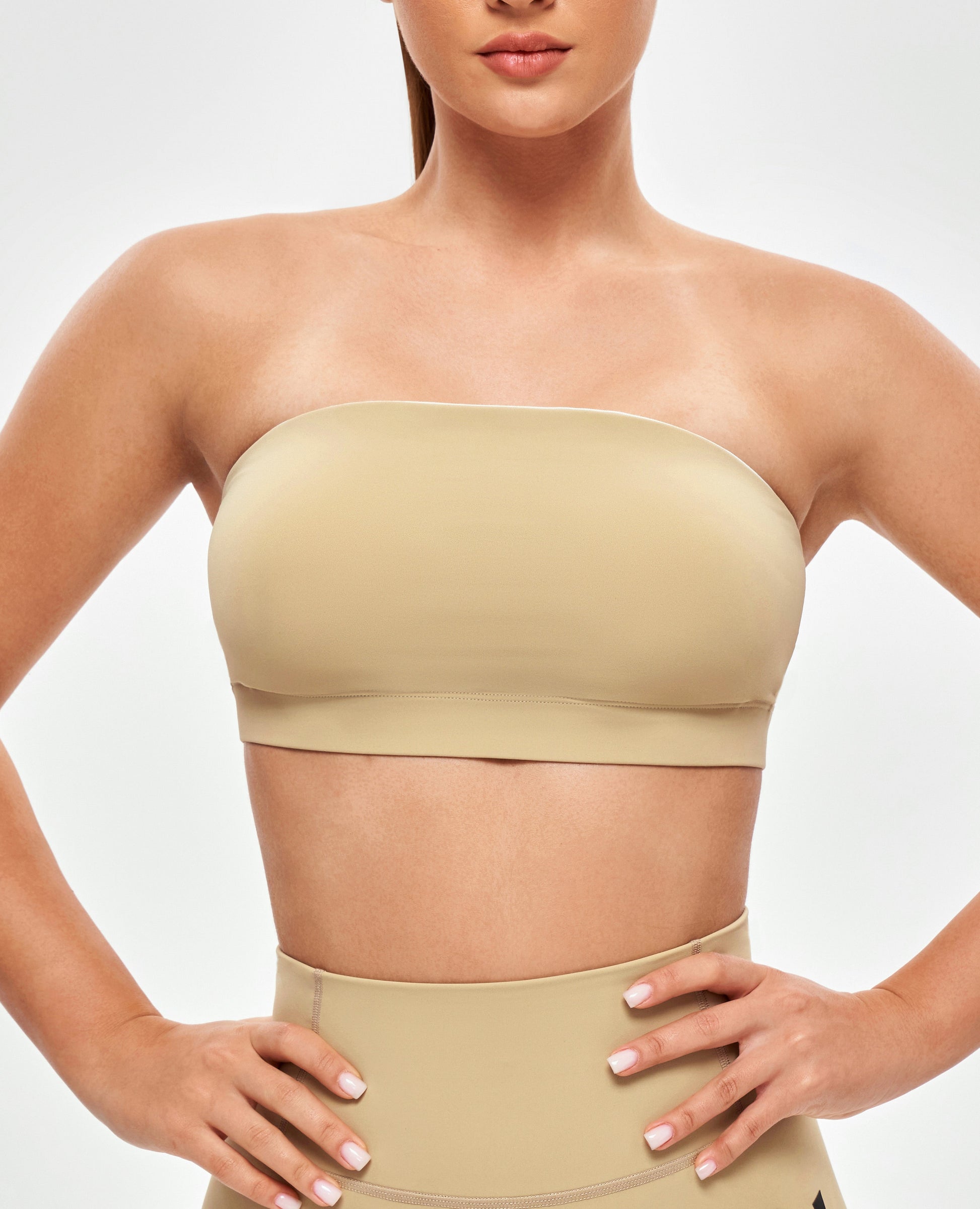 Strapless Sports Bra - Khaki Yellow