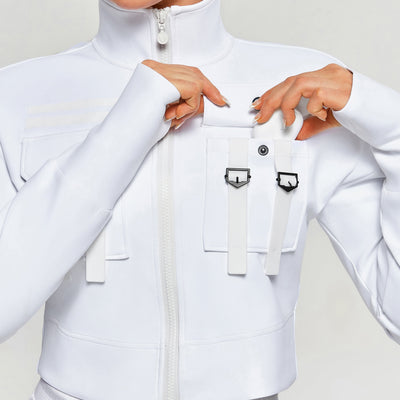 Futuristic Tech Active Jacket - White