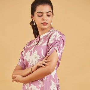 Mauve Floral Dress