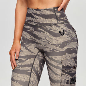 Cargo Fitness Leggings - Tiger Stripe Camo