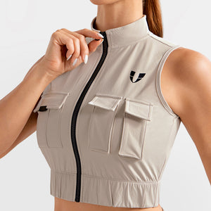 Cargo Power Moto top - Apricot Gray