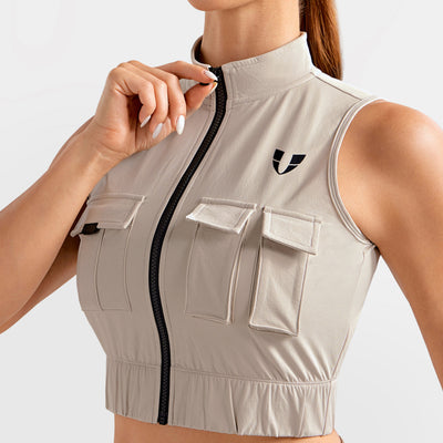 Cargo Power Moto top - Apricot Gray