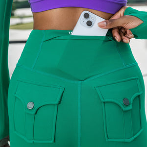 Powerful Belted Cargo leggings - Green