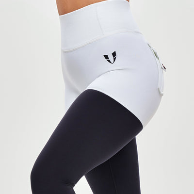 Cargo Athletic Leggings - Black and White