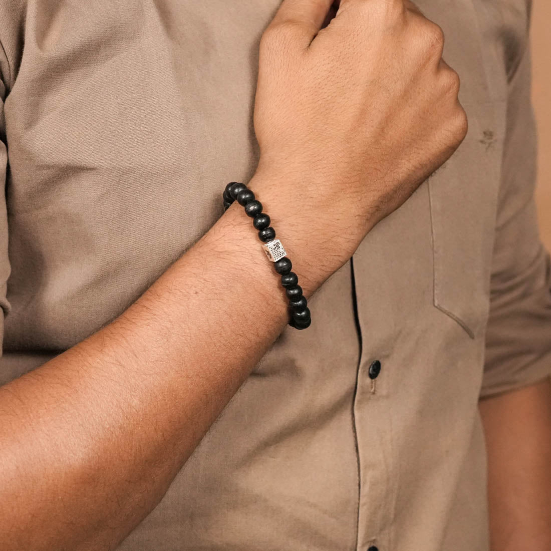 Ebony Karungali Beads Bracelet