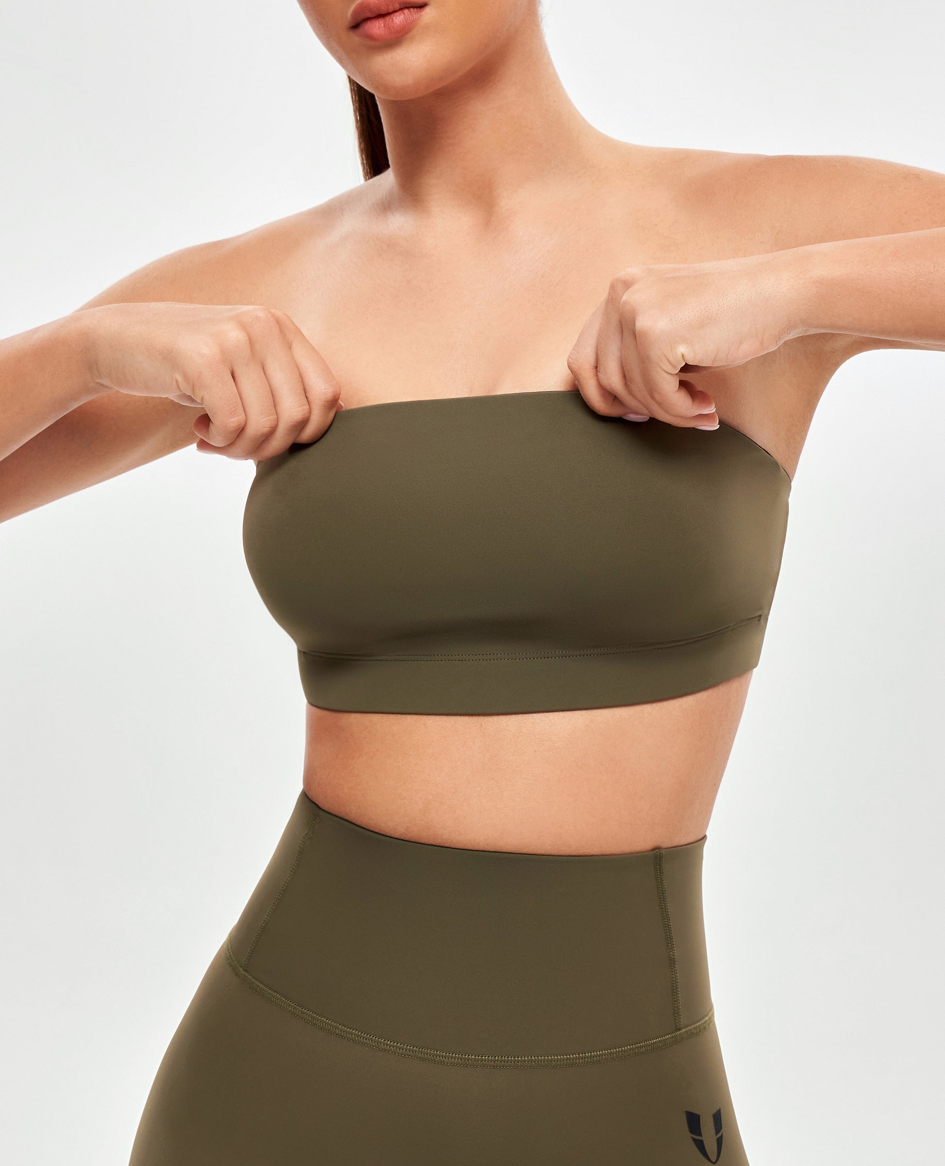 Strapless Sports Bra - Combat Green