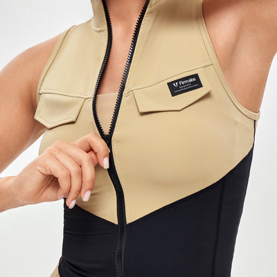 Army Abs Tank - Khaki Yellow and Black