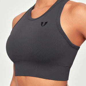 Seamless Padded Tank - Lava Gray