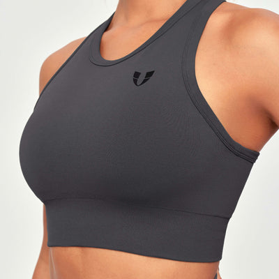 Seamless Padded Tank - Lava Gray