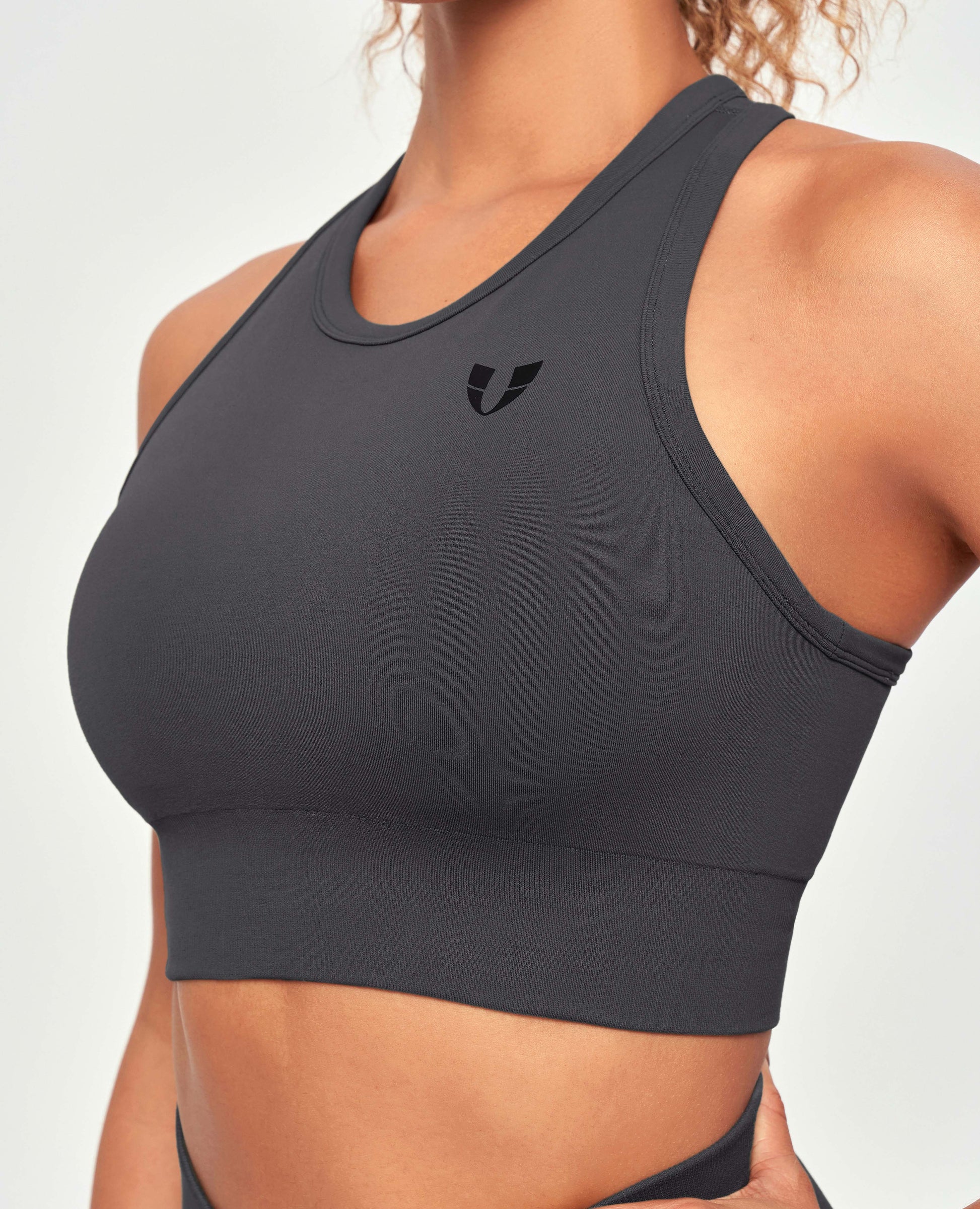Seamless Padded Tank - Lava Gray