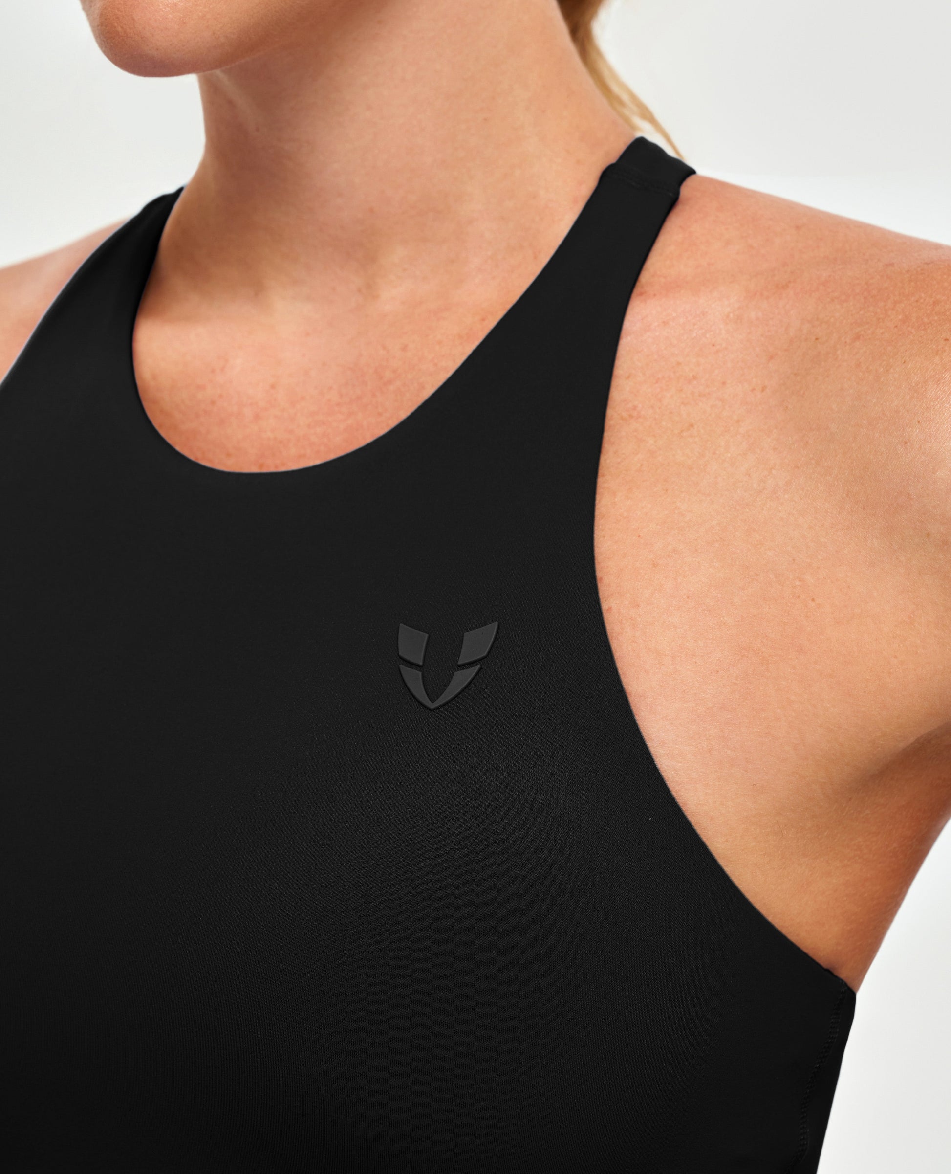 Padded Athletic Tank - Black