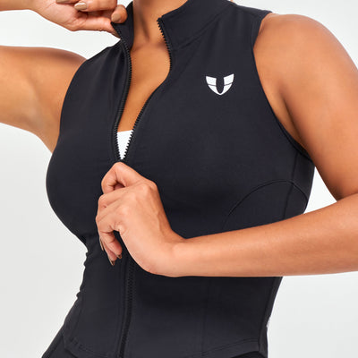 ZIP TANK TOP - Black