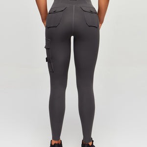 Cargo Fitness Leggings Plus - Elephant Grey