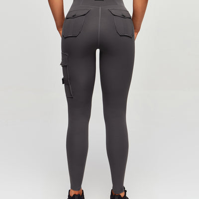 Cargo Fitness Leggings Plus - Elephant Grey