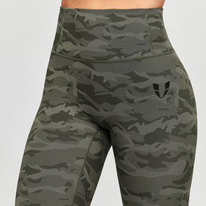Scrunch Butt Leggings - Moss Green Camo