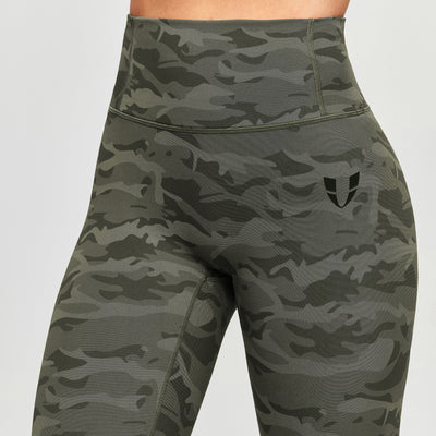 Scrunch Butt Leggings - Moss Green Camo