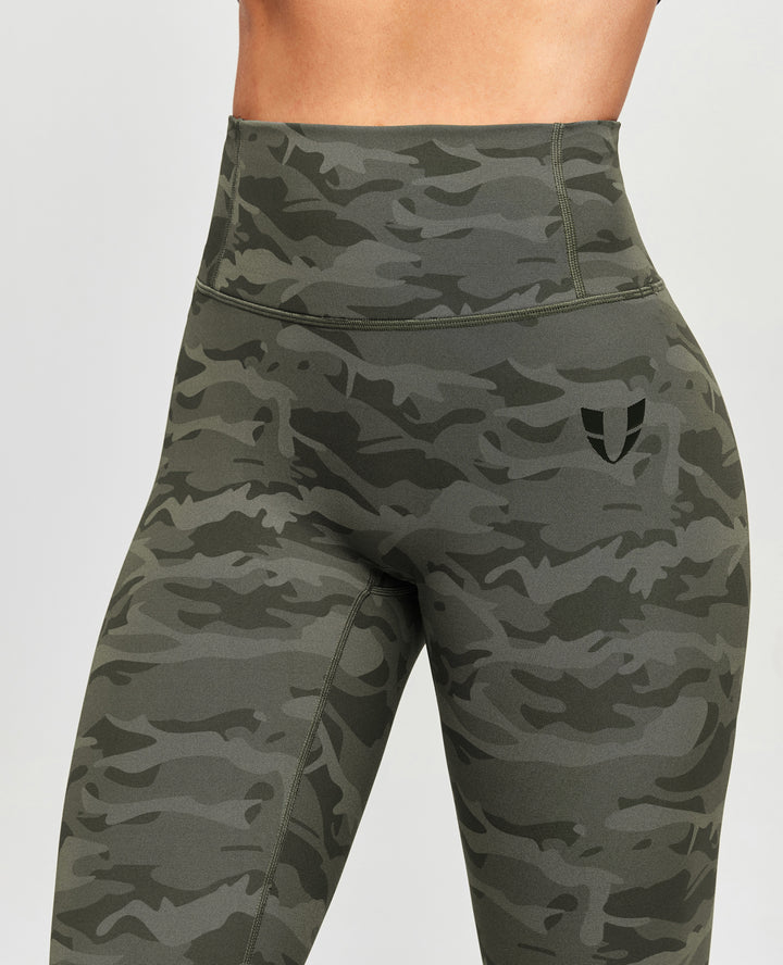 Scrunch Butt Leggings - Moss Green Camo