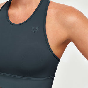 High Neck Sports Bra - Gray