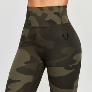 Scrunch Butt Leggings - Army Green Camo