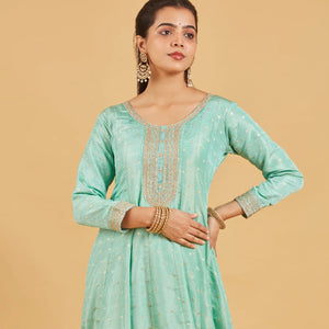 Pastel Teal  Anarkali Set
