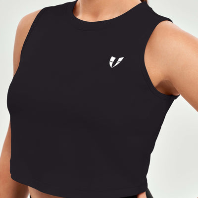 Athletic Crop Top - Black