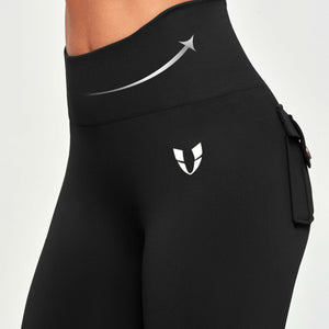 Seamless Cargo Leggings - Black