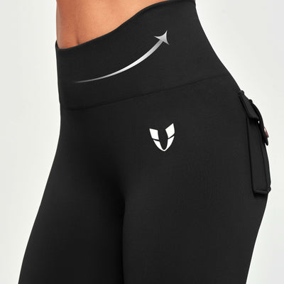 Seamless Cargo Leggings - Black