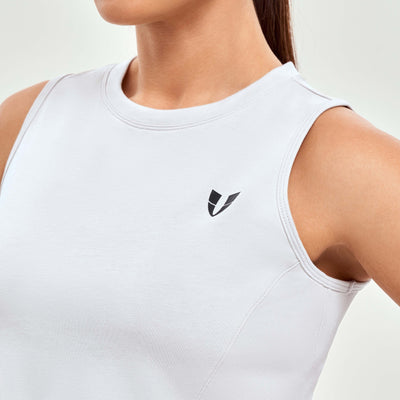 Athletic Crop Top - White