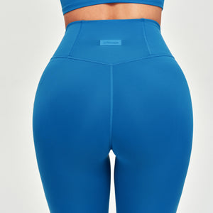 High Waisted Workout Leggings - Blue