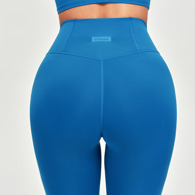 High Waisted Workout Leggings - Blue