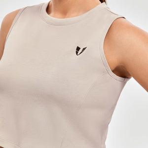 Athletic Crop Top - Beige
