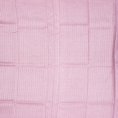 Lavender Handloom Linen Saree With Floral Buttas