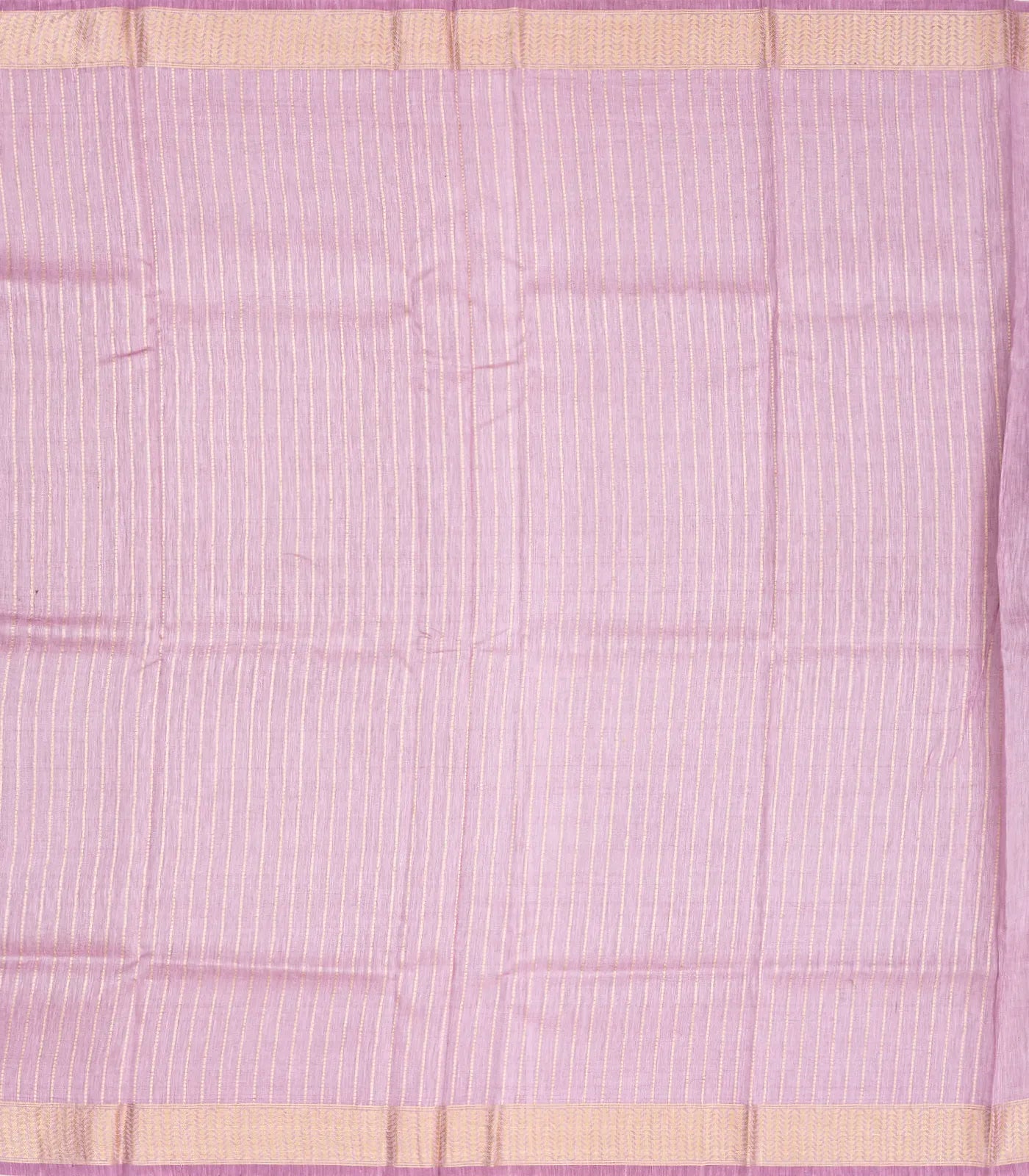 Lavender Handloom Linen Saree With Floral Buttas