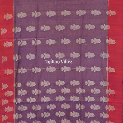 Golden Purple South Handloom Venkatagiri Silk Saree