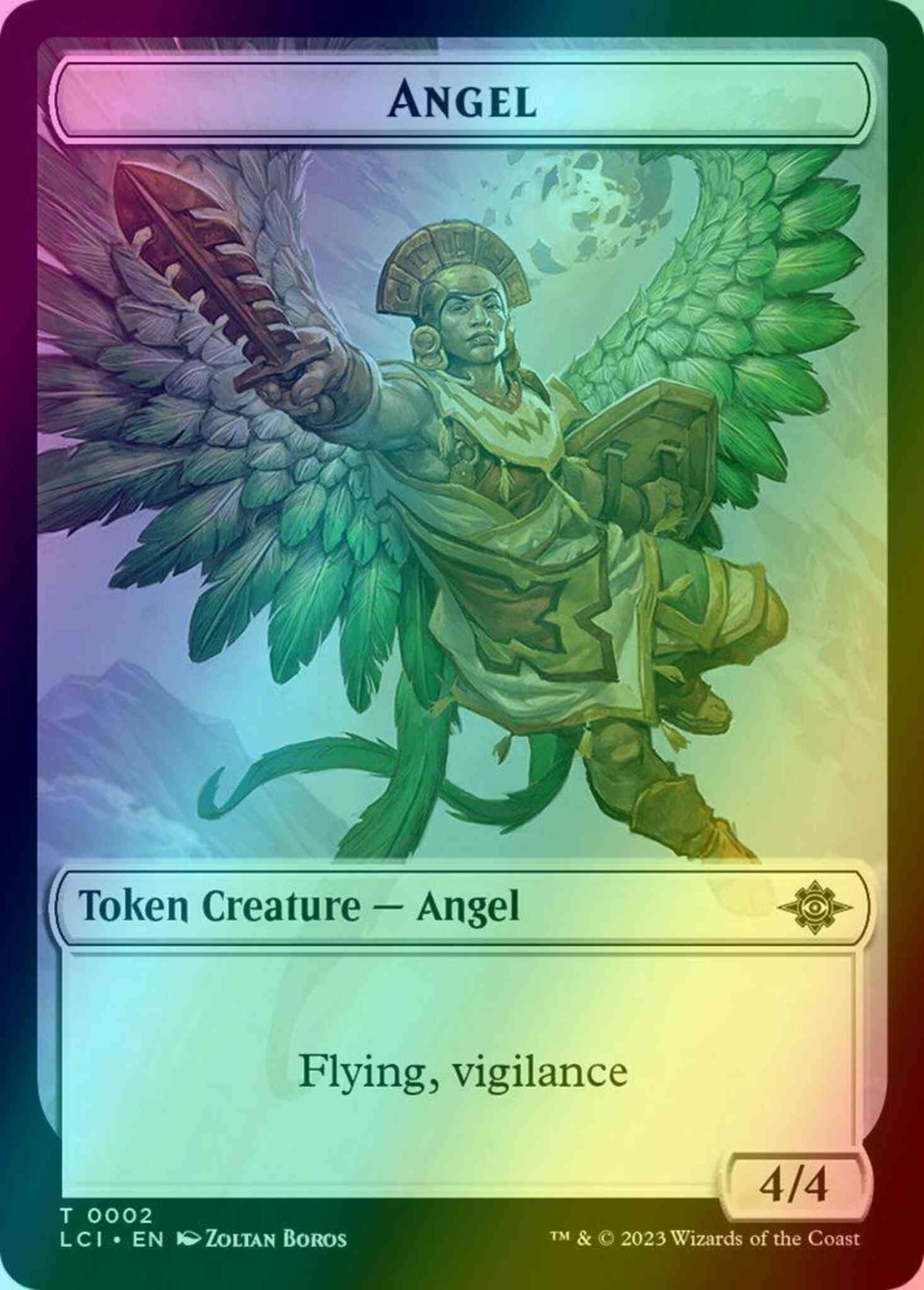 Angel Token (02) // Gnome Token (16) [The Lost Caverns of Ixalan: Tokens] [Foil]