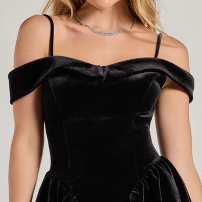 Andie Velvet Drop Waist Skater Dress