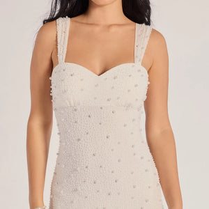 Miriam Pearl Beaded Formal Mini Dress