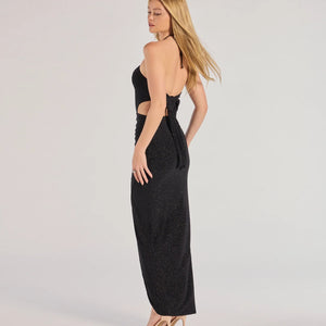 Jasmine Halter Cutout Slim Glitter Formal Dress